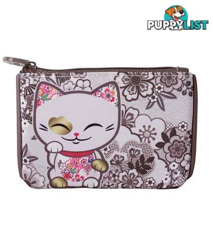 Mani The Lucky Cat â Coin Purse â Dark Violet (Cat 030)