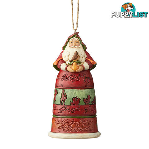 Heartwood Creek - Twelve Days of Christmas Santa Hanging Ornament - 028399134755