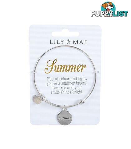 Personalised Bangle with Charm â Summer