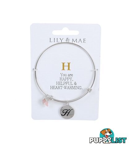 Personalised Bangle with Silver Charm â H