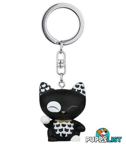 Mani The Lucky Cat Keychain â Black