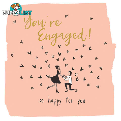 Classic Piano Engagement Card - You're Engaged