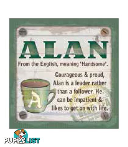 Personalised Cuppa Coasters - Alan