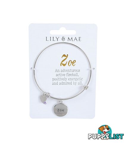 Personalised Bangle with Charm â Zoe