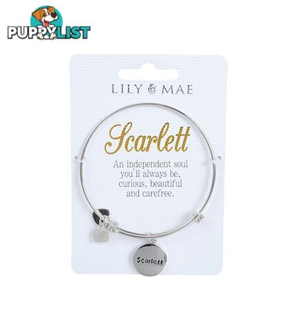 Personalised Bangle with Charm â Scarlett