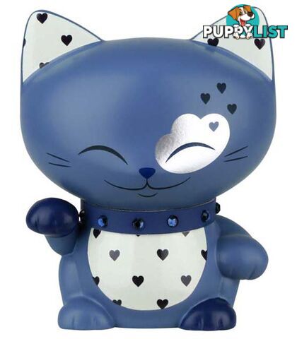 Mani The Lucky Cat Figurine â Dark Blue - Small