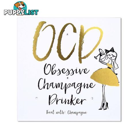 Classic Piano Birthday Card - Obsessive Champagne Drinker