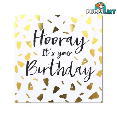 Classic Piano Birthday Card - "Hooray It's your Birthday"