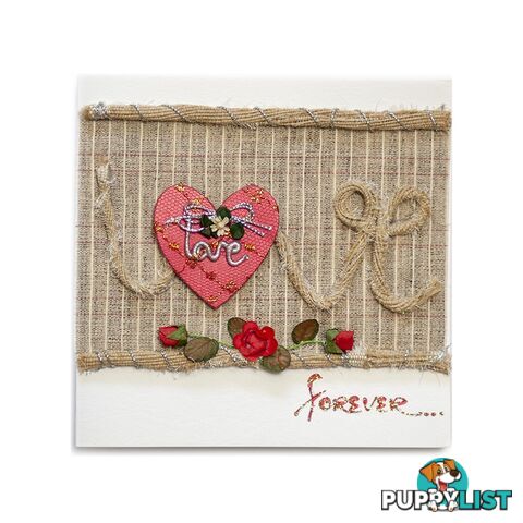 Handcrafted Greeting Card - Love Forever 16 x 16 cm - Duc Quyen - 8935086010044