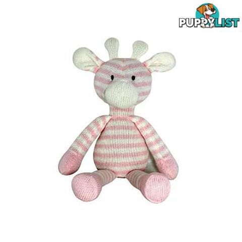 ES Kids - Pink Knitted Giraffe Plush