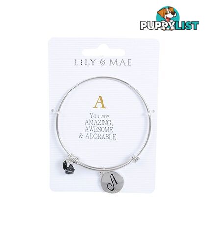 Personalised Bangle with Silver Charm â A