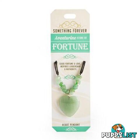 Something Forever â Aventurine Heart Pendant â Stone of Fortune