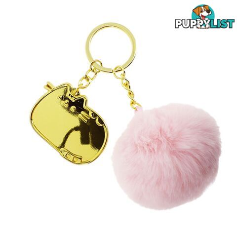 Pusheen - Wild Side Gold Keyring With Pom Pom