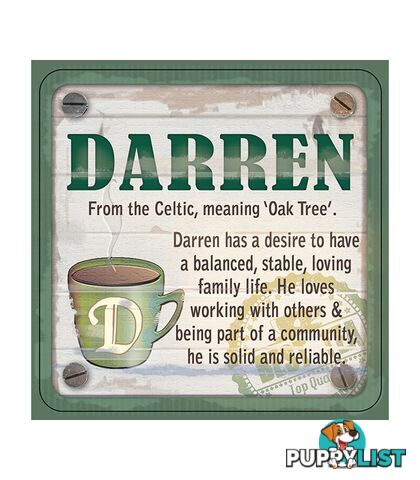 Personalised Cuppa Coasters - Darren