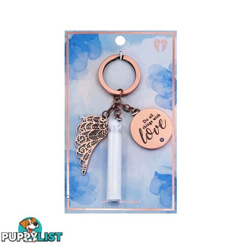 You Are An Angel Keychain Charm - Do All Things With Love - The Aird Group - 9316188087742