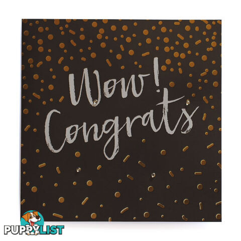 Classic Piano Greeting Card - Wow! Congrats