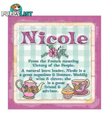 Personalised Cuppa Coasters - Nicole