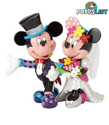 Britto Disney Mickey & Minnie Wedding Figurine - Britto - 045544923552