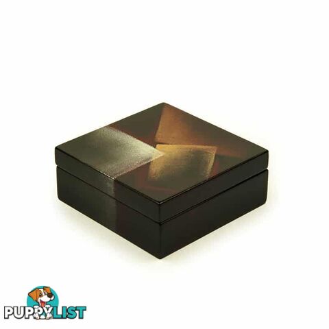 Lacquer Square Box - Cube Pattern - WOAC