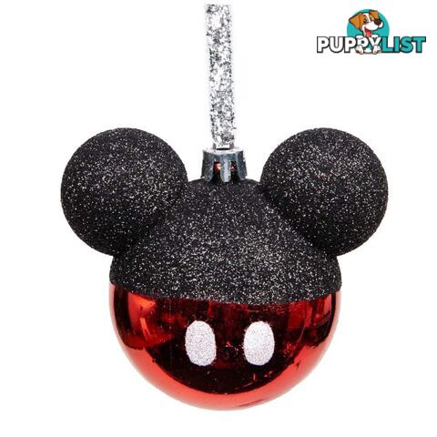 MICKEY: CHRISTMAS NOVELTY GLITTER BAUBLE - Widdop - 5017224699595