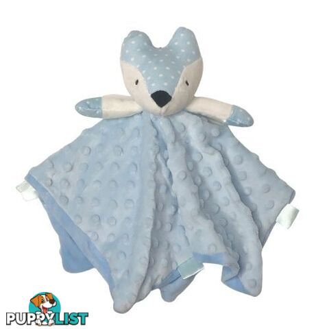 ES Kids - Fox Comforter with Rattle - Blue - 30cm - Es Kids - 9347538008353