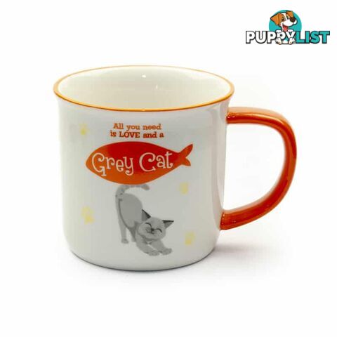 Wags & Whiskers Mugs - Grey Cat - History & Heraldry - 886767160214