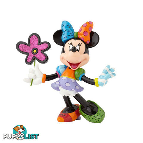 Britto Disney Minnie Mouse with Flower Large Figurine - Britto - 045544923576