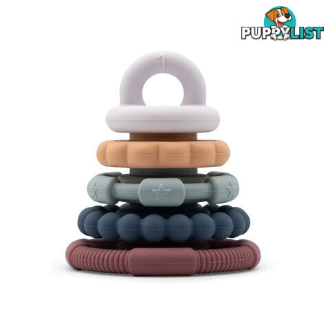 Rainbow Stacker and Teether Toy - Earth - Jellystone Designs - 9343900003513