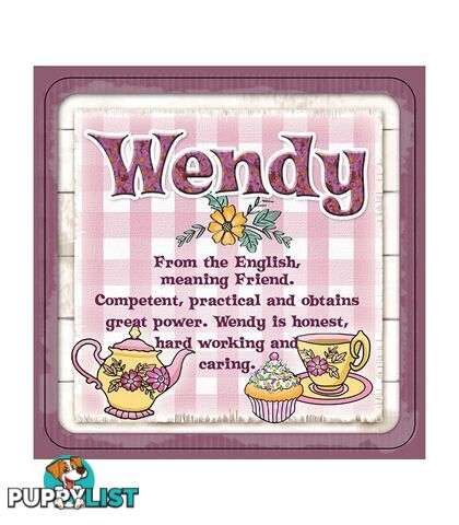 Personalised Cuppa Coasters - Wendy