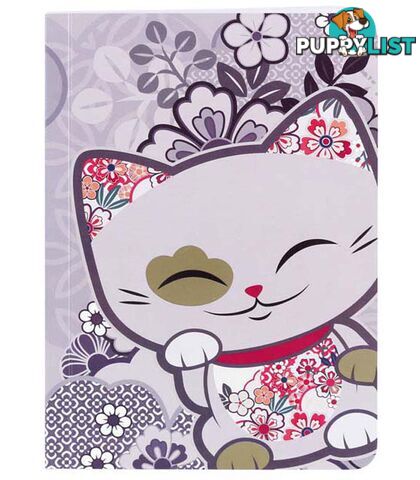 Mani The Lucky Cat â Small Notebook â Lavender (Cat 030)