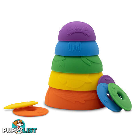 Rainbow Ocean Stacking Cups - Rainbow Bright - Jellystone Designs - 9343900009171