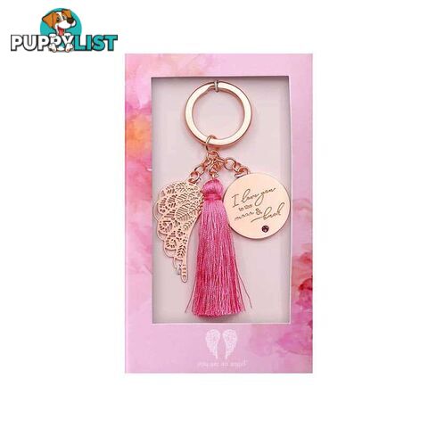 You Are An Angel Tassel Keychain - Moon And Back - The Aird Group - 9316188083096