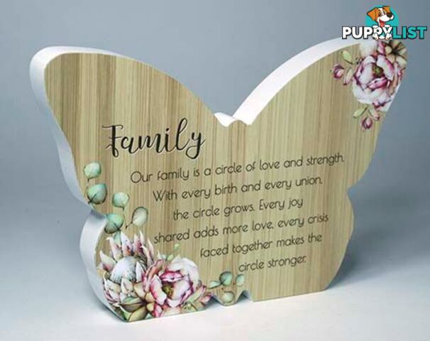 Bunch Of Joy Butterfly Plaque Family