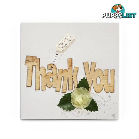 Handcrafted Greeting Card - Thank You 16 x 16 cm - Duc Quyen - 8935086012048