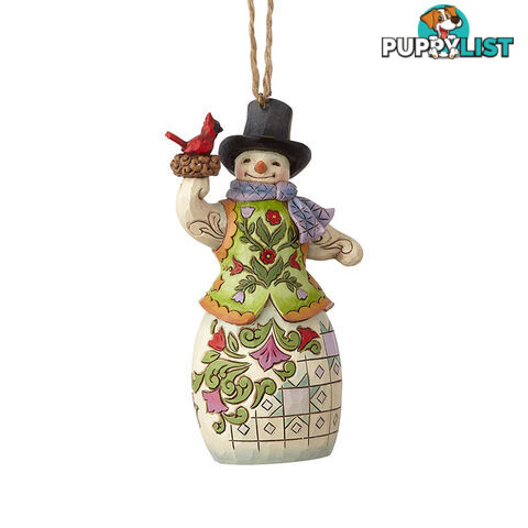 Heartwood Creek Classic - Snowman With Cardinal Hanging Ornament - Heartwood Creek - 045544964241