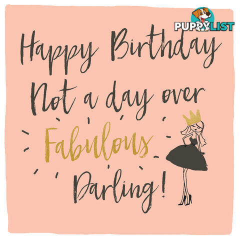 Classic Piano Birthday Card - Fabulous Darling