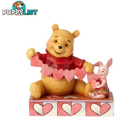 Disney Traditions - 14cm/5.5" Handmade Valentines (Pooh & Piglet) - Disney Traditions - 0045544940016