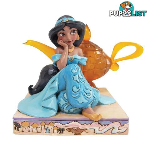 Disney Traditions - 13.3cm/5.25" Jasmine And Genie Lamp (30th Anniversary) - Disney Tradition - 0028399302673