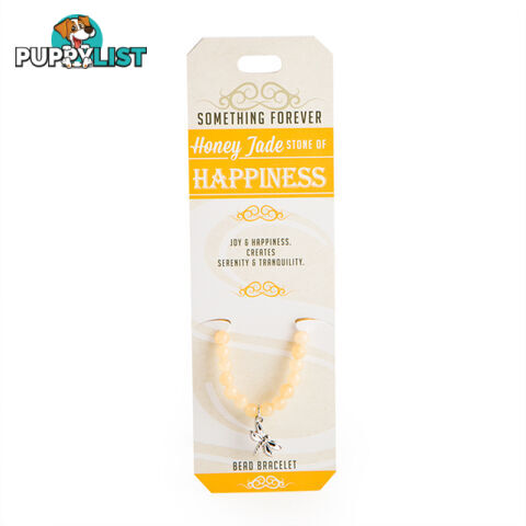 Something Forever â Honey Jade Bead Bracelet â Stone of Happiness