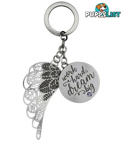 You are an Angel Keychain - Work Hard, Dream Big