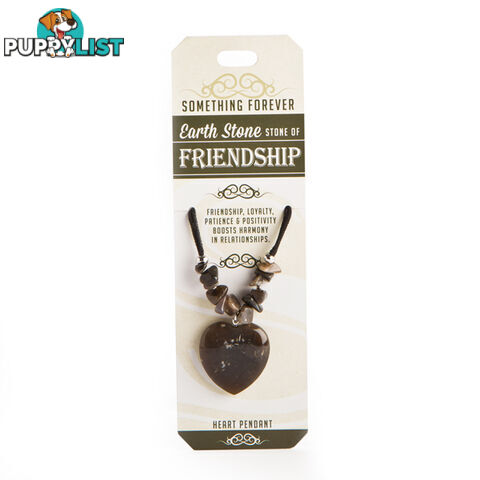 Something Forever â Earth Stone Heart Pendantâ Stone of Friendship