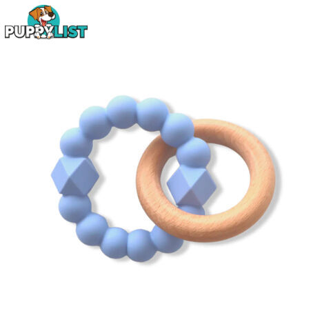 Moon Teether Soft Blue - Jellystone Designs - 9343900003438