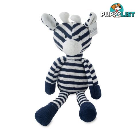 ES Kids - Navy Knitted Giraffe Soft Toy