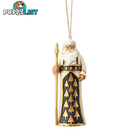 Heartwood Creek - Santa Holding Staff Hanging Ornament - 045544968737