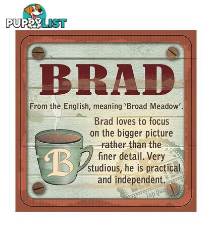 Personalised Cuppa Coasters - Brad