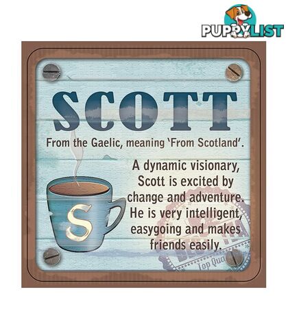 Personalised Cuppa Coasters - Scott