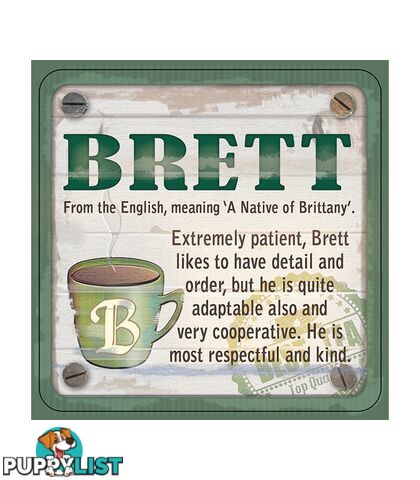 Personalised Cuppa Coasters - Brett