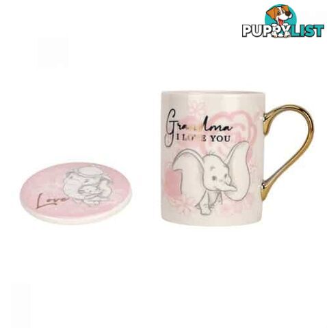 DISNEY MUG & COASTER SET - DUMBO GRANDMA - Widdop - 5017224920729