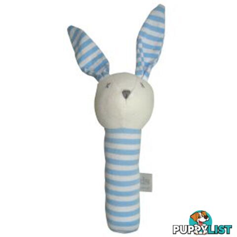 ES Kids - Blue Stripe Bunny Stick Rattle