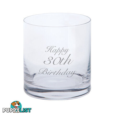 Dartington Crystal Happy 30th Birthday Tumbler